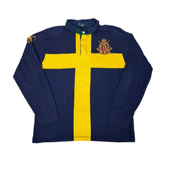 Vintage Polo Ralph Lauren RLPC Crest 381 Rugby Shirt Men's XL
